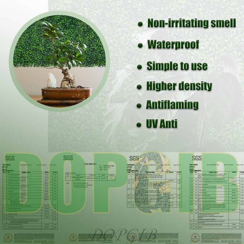 DOPGIB Artificial Grass Wall Backdrop,10""x 10""(8P) Boxwood Faux Green Wall Panels for Interior Wall, Greenery Wall,Garden Wall and Indoor Outdoor Plant Wall Decor - Image 5